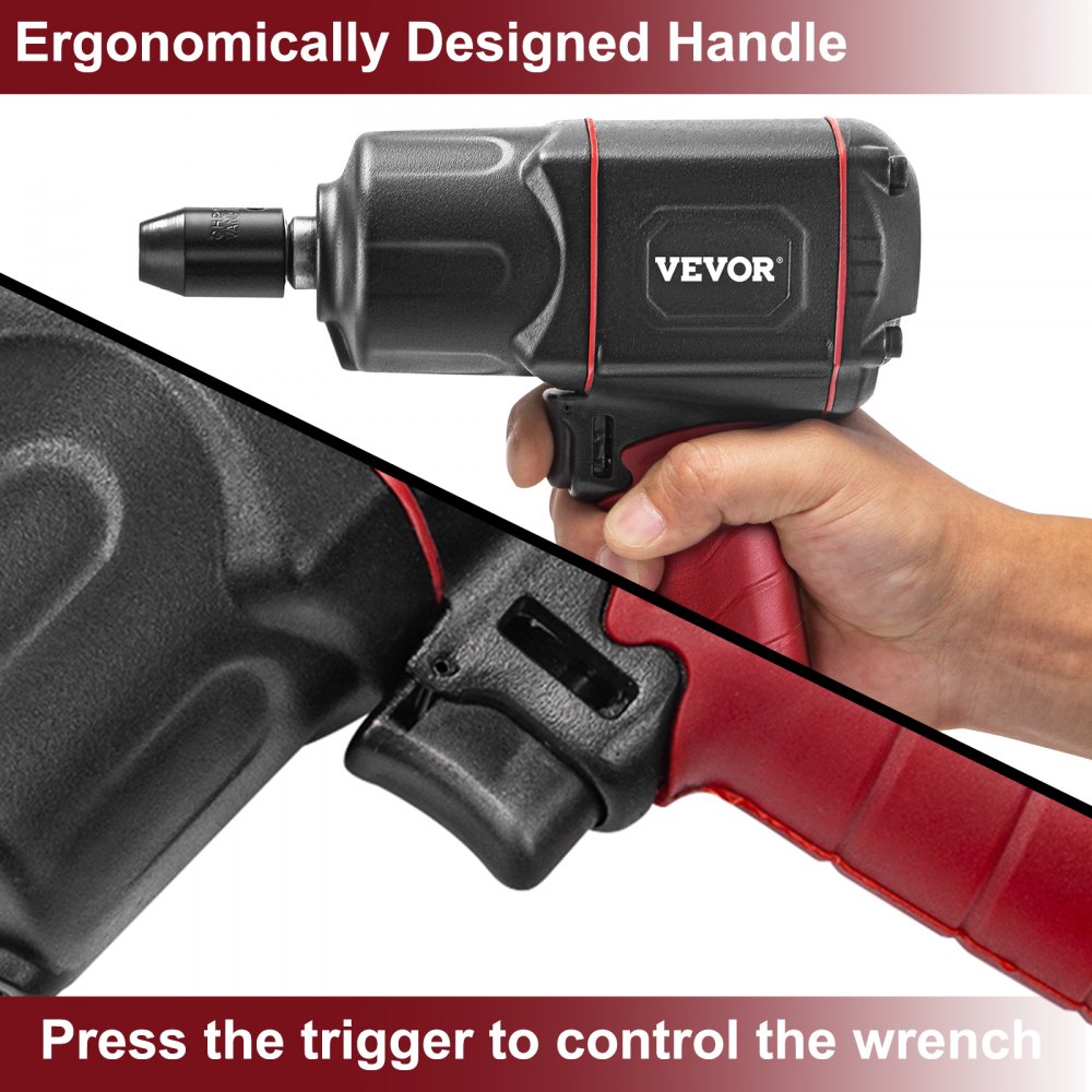 Vevor Druckluft Pneumatisch Schlagschrauber 1/2 Zoll Einhand-umschaltung 1000 Nm