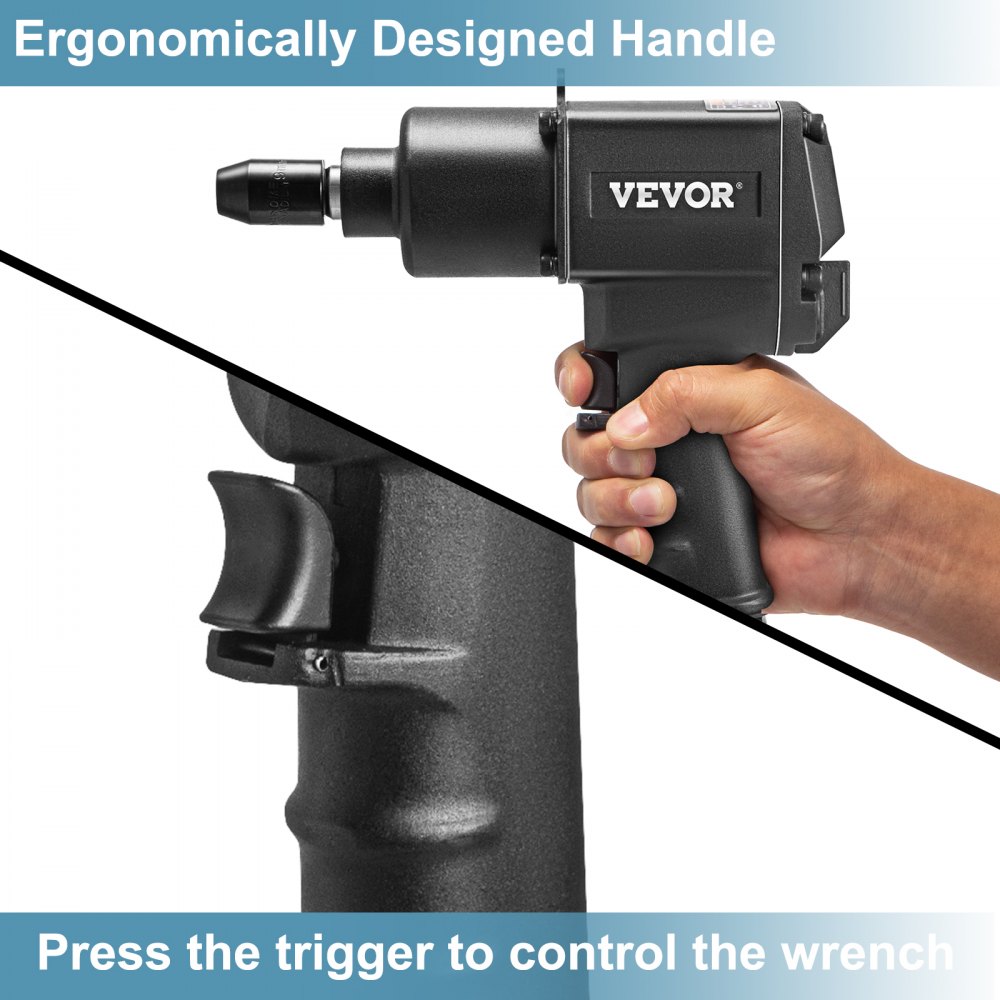 Vevor Profi Druckluft Schlagschrauber Druckluftschrauber 1/2 Zoll Max. 850 Nm