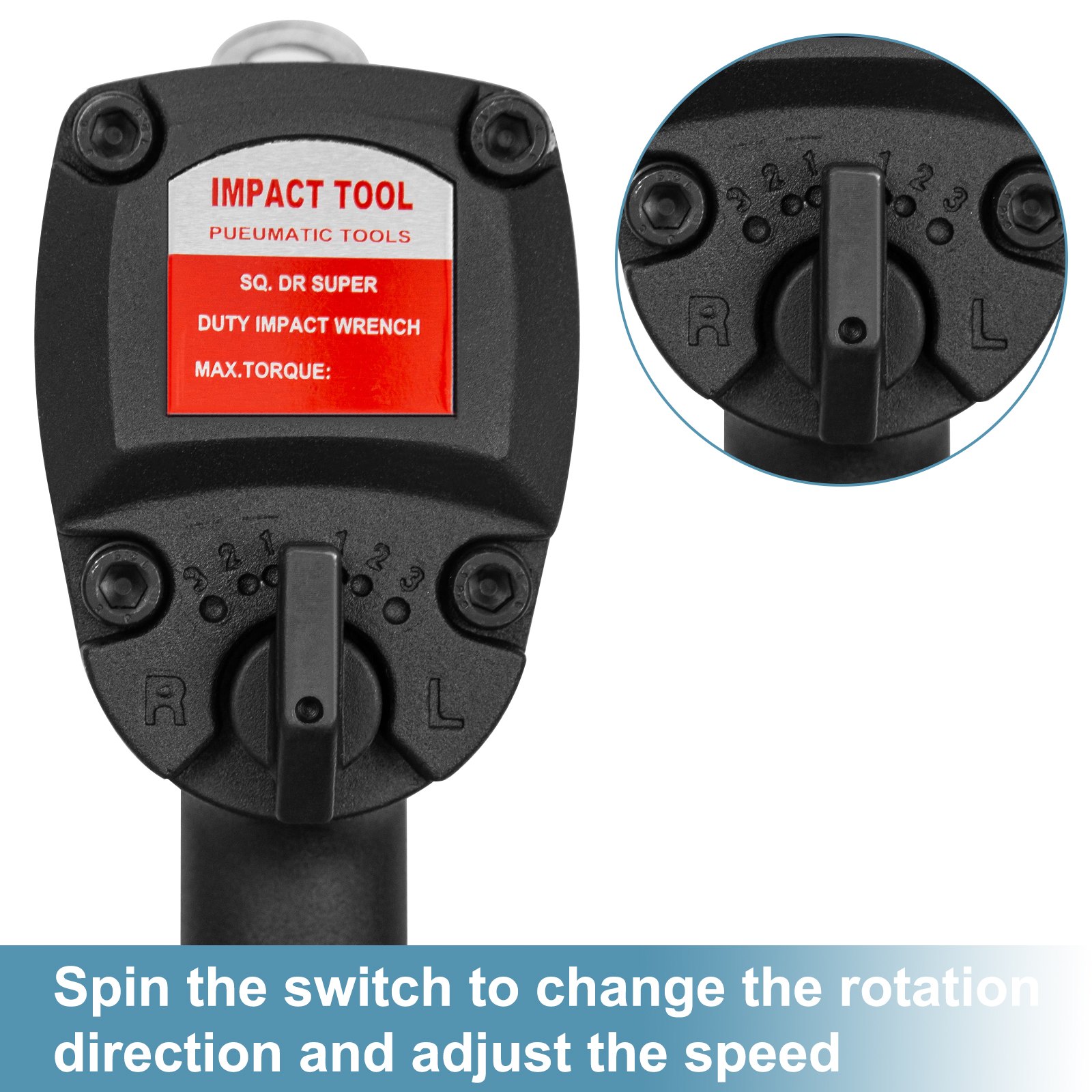 Vevor Profi Druckluft Schlagschrauber Druckluftschrauber 1/2 Zoll Max. 850 Nm