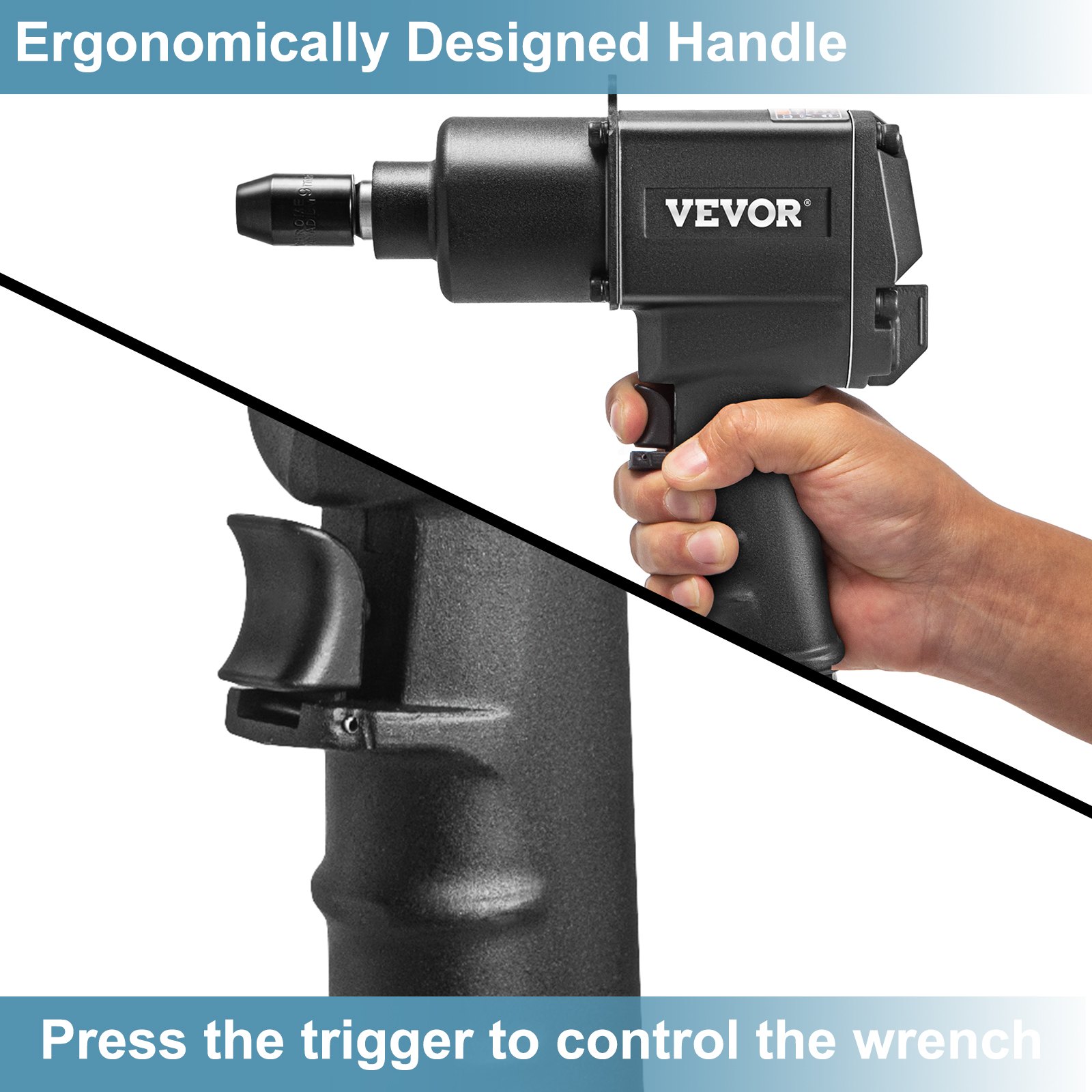 Vevor Profi Druckluft Schlagschrauber Druckluftschrauber 1/2 Zoll Max. 850 Nm