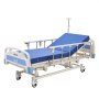 VEVOR Premium 3 Function Full Electric Hospital Bed, Electric Medical Bed with Backrest, Legrest & Height Adjustment, 127mm Locking Casters, High-Density Mattress for Home Hospital, 250kg Loading