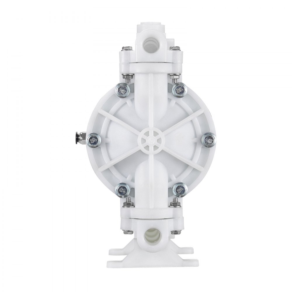 VEVOR Druckluft-Doppelmembranpumpe, 16,64L/min, 38,1 mm Einlass & Auslass, pneumatische Altöl-Transferpumpe, max. 100 PSI, Polypropylengehäuse, luftbetrieben für Diesel, Fett, Kerosin, Benzin