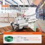 VEVOR pneumatisches Umreifungsgerät, für 1/2"-3/4" PP- und PET-Kunststoffbänder, Verpackungs-Umreifungsmaschine, Handballenpresse, automatische Verpackungsmaschine mit 3500 N max. Spannung, tragbares Umreifungsset