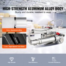 VEVOR pneumatisches Umreifungsgerät, für 1/2"-3/4" PP- und PET-Kunststoffbänder, Verpackungs-Umreifungsmaschine, Handballenpresse, automatische Verpackungsmaschine mit 3500 N max. Spannung, tragbares Umreifungsset