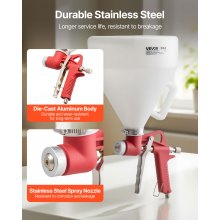 VEVOR Lackierpistole, 4,5 L Spritzpistole, professionelles Trockenbau-Struktur-Farbsprüh-Set, Farbspritzgerät mit 3 Düsen (3,5 mm, 6 mm, 8 mm) für Popcorn-, Knockdown- und Orangenhaut-Texturen
