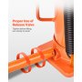 VEVOR lufthydraulischer Flaschenheber mit 12 t Tragkraft & Hubbereich 265–505 mm, pneumatisch/manuell, geschweißter Stempelwagenheber mit Pumpe für SUV Pickup Lkw PKW-Reparaturen, Orange