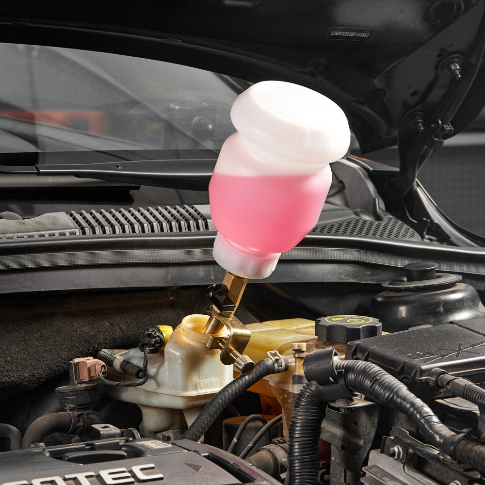 VEVOR Bremsenentlüfter Set 3 L Bremsflüssigkeitsabsauger mit 1 L Siphon-Nachfüllflasche und 13 Schlauchverbindern, komplettes Bremsflüssigkeitsentlüfter mit verlängertem Silikonschlauch und Griff