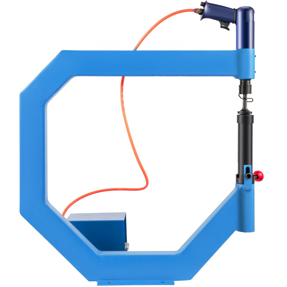 VEVOR Pneumatik Polierhammer 50 bis 100 PSI, 875 bis 1350 Schläge/Min, Planierhammer, Druckluft Glätthammer, 78,7 Zoll/ca. 2 m Einlassrohr, Ambossgrößen 1/2 / 3 Zoll (25,4/50,8/76,2 mm)