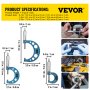 VEVOR 3 Stk. Externes Mikrometer, 0-76 mm Messbereich 0-25 mm 25-50 mm 50-76 mm Mechanische Bügelmessschraube, Mikrometersatz Mikrometer Set, 0,0001 Zoll Genauigkeit Außendurchmesser Mikrometer