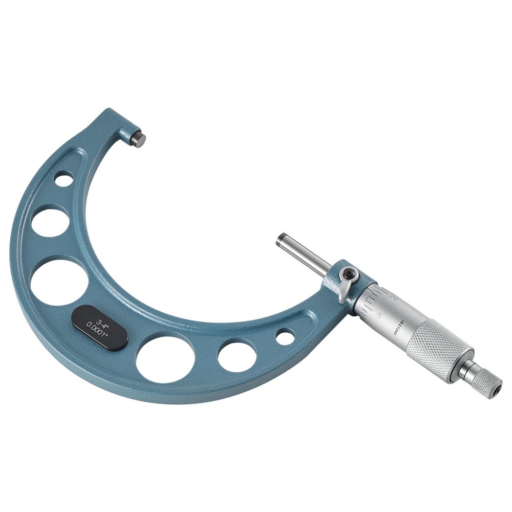 VEVOR Bügelmessschraube 4-tlg. Set, Mikrometer mit einer Messgenauigkeit von 0,0001/0,0002 Zoll, Messschraube für Metallbearbeitung & Maschinenbau mit Koffer, 0-1/1-2/2-3/3-4 Zoll