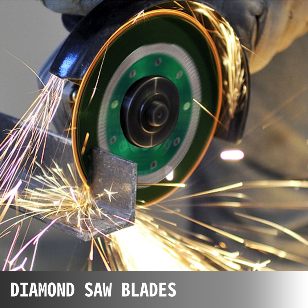 VEVOR Diamant Lochsäge 20, 25, 32, 35, 40, 50, 68 mm, Fliesenbohrer Lochsäge M14 Gewinde, Diamantbohrer 1,4 mm Dicke, 125 mm Durchmesser, Glasbohrer mit 6 Bohrern und 2 Klingen, Folienschweißgerät