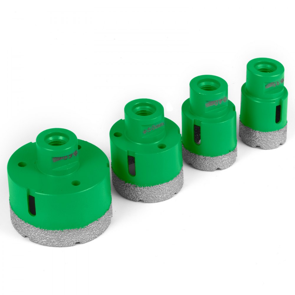 4 Teiliges Diamant Bohrkronen Fliesenbohrer Set Dia35-68mm M14 Granit Vakuum