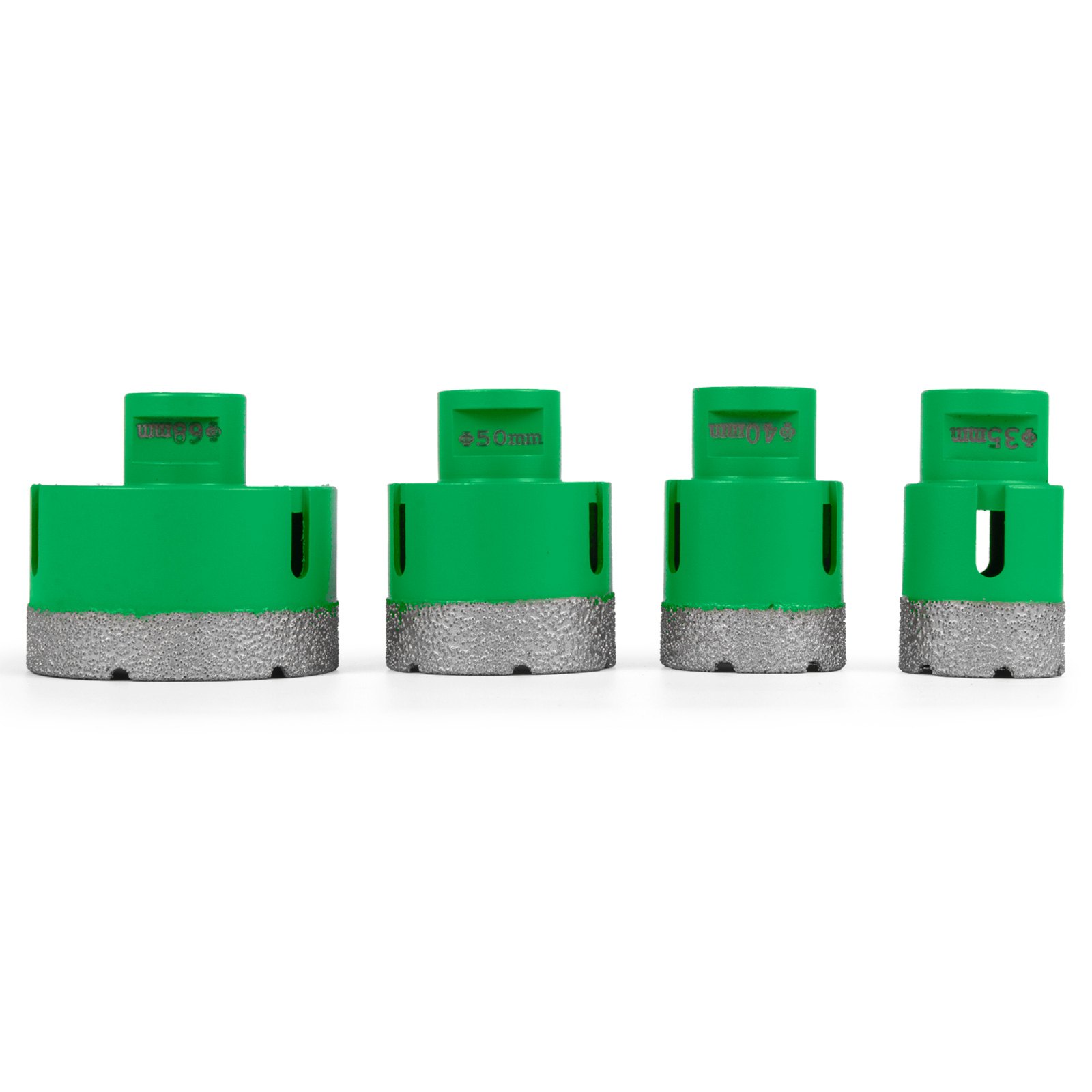 4 Teiliges Diamant Bohrkronen Fliesenbohrer Set Dia35-68mm M14 Granit Vakuum