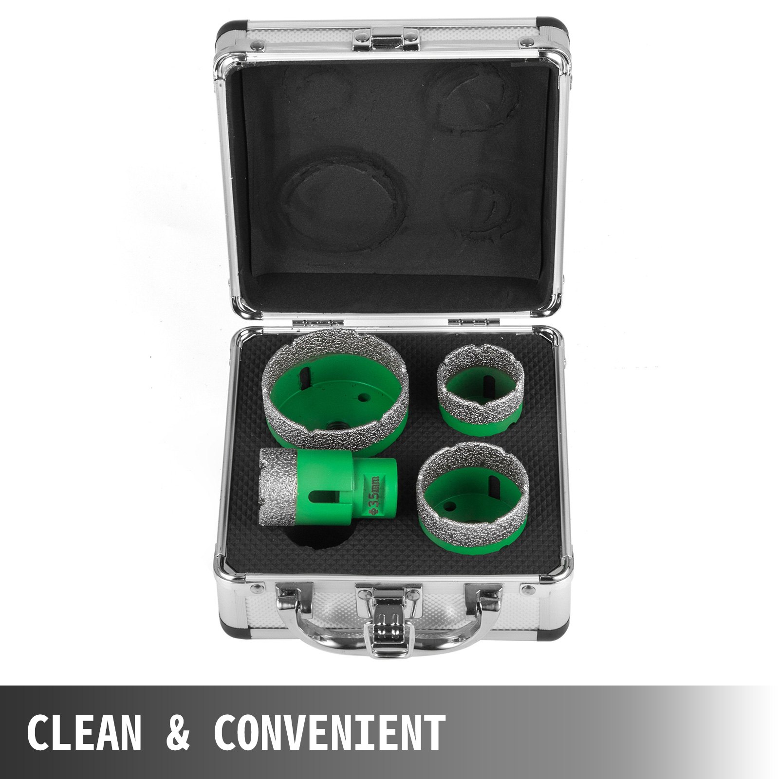 4 Teiliges Diamant Bohrkronen Fliesenbohrer Set Dia35-68mm M14 Granit Vakuum