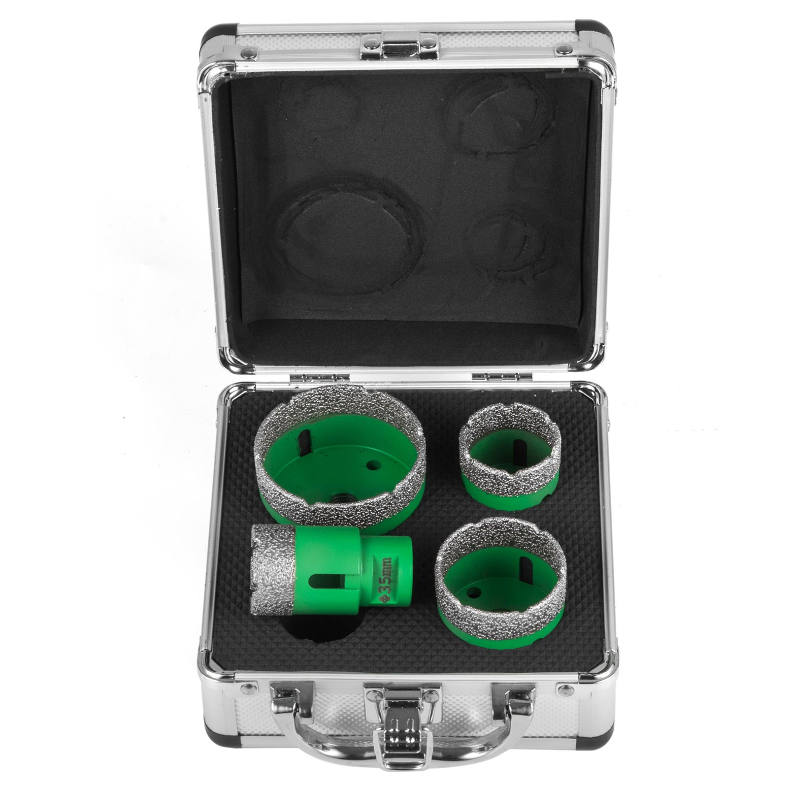 4 Teiliges Diamant Bohrkronen Fliesenbohrer Set Dia35-68mm M14 Granit Vakuum