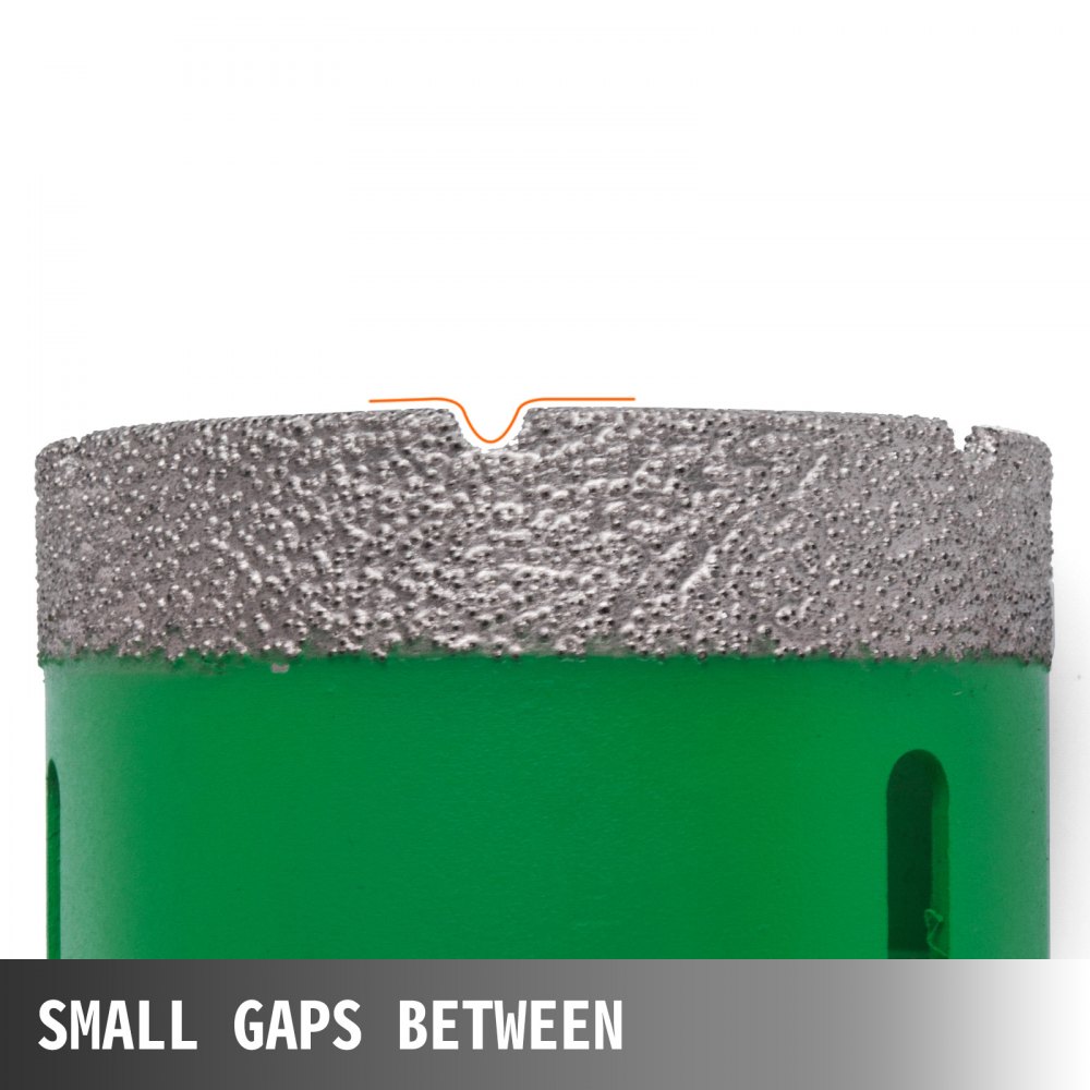 VEVOR Diamond Hole Saw 5 PCS M14 22/35/40/50/65 mm Diamond Drill Bit Set 0.87/1.38/1.57/1.96/2.56 inch for Granite, Porcelain and Tiles, Green, 5 PCS 22/35/40/50/65 mm