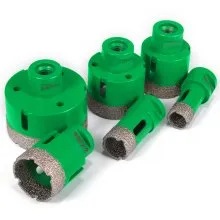 VEVOR Lochsägensatz Diamant Lochsägen-Set Fliesenbohrer Lochsäge M14 Gewinde Diamantbohrer 60 mm Bohrerlänge Glasbohrer mit 6 Bohrern Werkzeugkasten