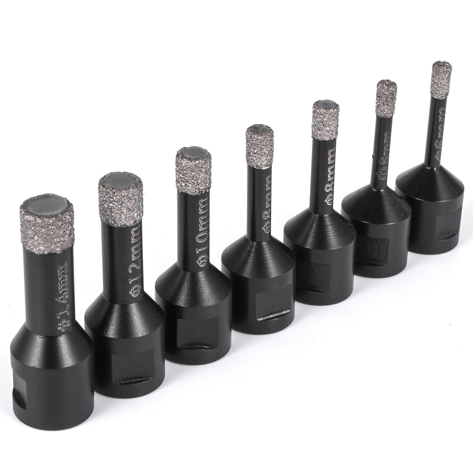 7 Teiliges Profi Diamant Bohrkronen Set Für Granit Feinsteinzeug Fliesen M14