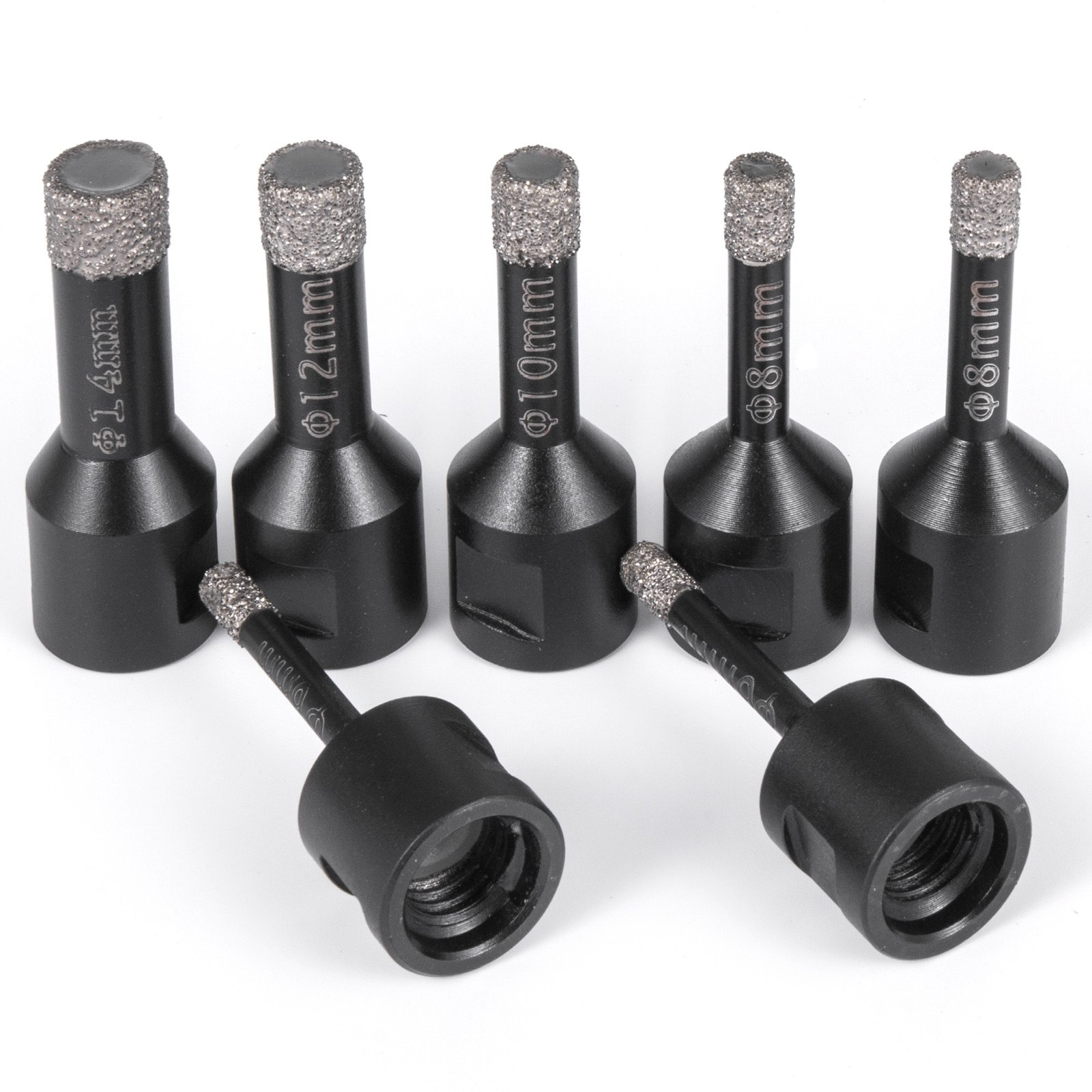 7 Teiliges Profi Diamant Bohrkronen Set Für Granit Feinsteinzeug Fliesen M14