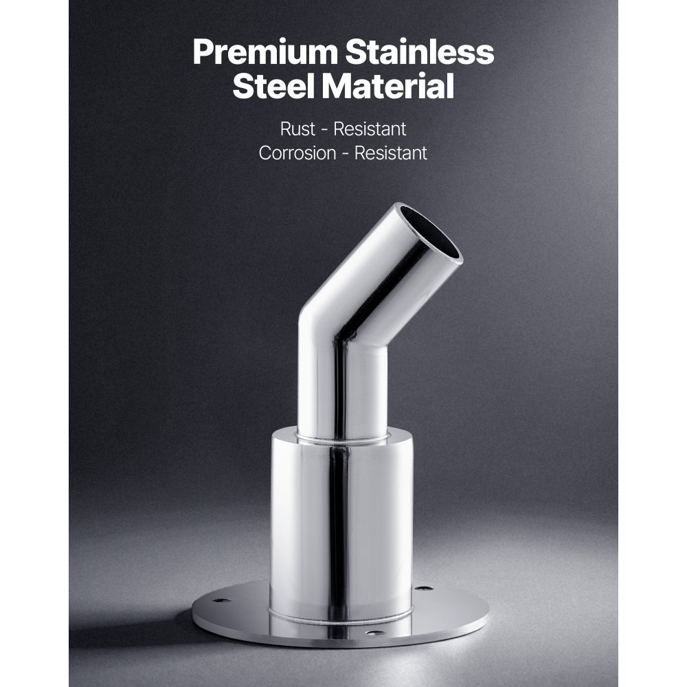 VEVOR Durch Rumpf Auspuff Hautanpassung, 24 mm Dieselheizung Standheizung Auspuffverkleidung mit Schrauben & Muttern & Dichtung, Rumpfauspuffrohr-Stutzenersatz Edelstahl 316 Silber