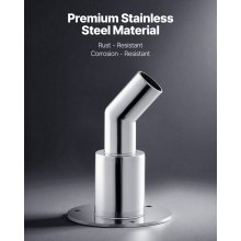 VEVOR Durch Rumpf Auspuff Hautanpassung, 24 mm Dieselheizung Standheizung Auspuffverkleidung mit Schrauben & Muttern & Dichtung, Rumpfauspuffrohr-Stutzenersatz Edelstahl 316 Silber