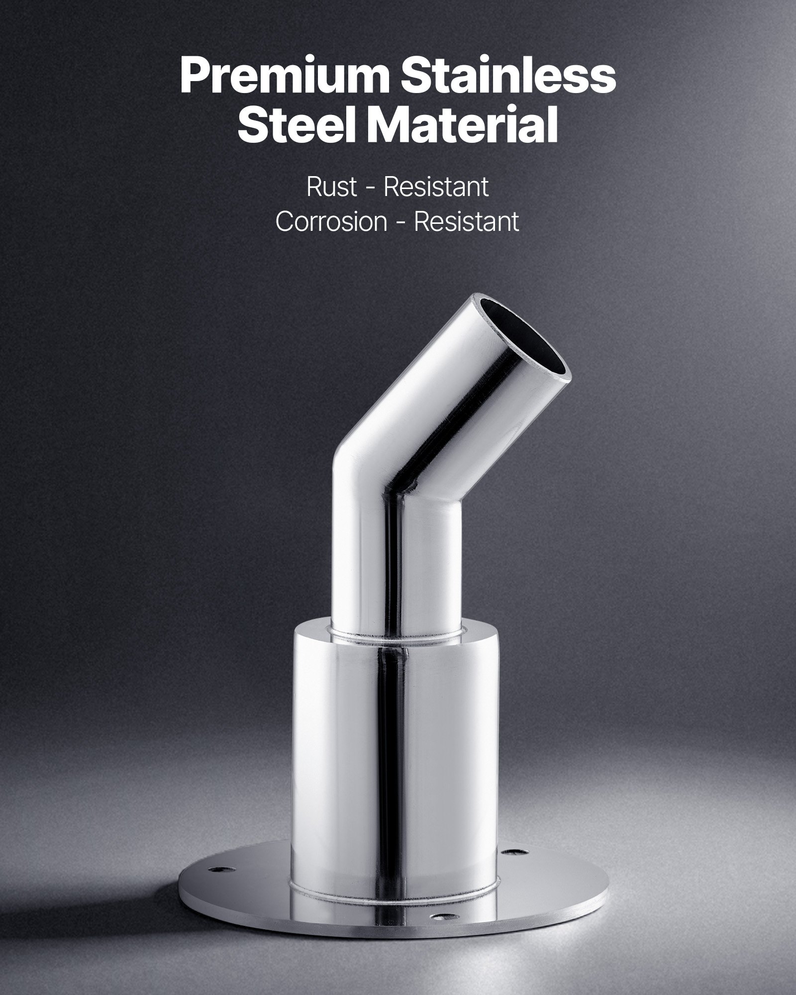 VEVOR Durch Rumpf Auspuff Hautanpassung, 24 mm Dieselheizung Standheizung Auspuffverkleidung mit Schrauben & Muttern & Dichtung, Rumpfauspuffrohr-Stutzenersatz Edelstahl 316 Silber