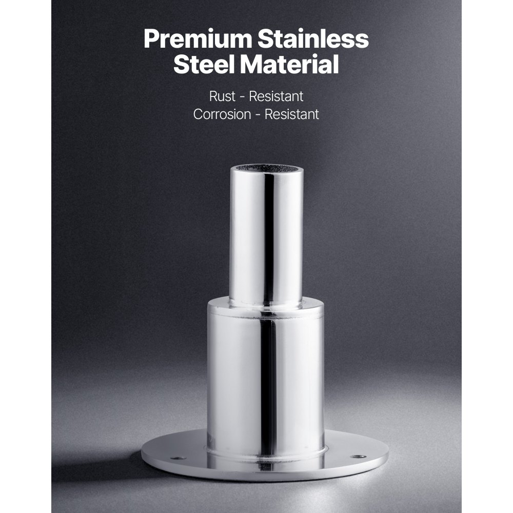 VEVOR Thru Hull Exhaust Skin Fitting, 24mm Diesel Heater Exhaust Skin Fitting, Straight Thru Hull Exhausts Skins Fits Kit with Screws, Nuts & Gasket for 2KW 5KW 8KW Diesel Heaters, 316 Stainless Steel