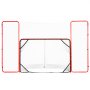 VEVOR Hockeytor Streethockeynetz mit Rücklaufsperre und Zielen, Straßenhockey-Tor Hockeynetz, 310 x 183 cm Pro Hockey-Trainingstor-Set, tragbares Indoor-Outdoor-Hockeytor mit Netz, weiß/rot, Training