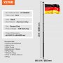 VEVOR 20ft Teleskop-Fahnenmast-Set, robustes Fahnenmast-Set aus Aluminiumlegierung im Boden für draußen, 3 Anzeigemodi Fahnenmast mit professionellem Zubehör, deutsche Flagge, schwarz