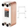 VEVOR 50 Plattenwärmetauscher 4x1-1/4Zoll MNPT-Anschlüsse 316L Edelstahl