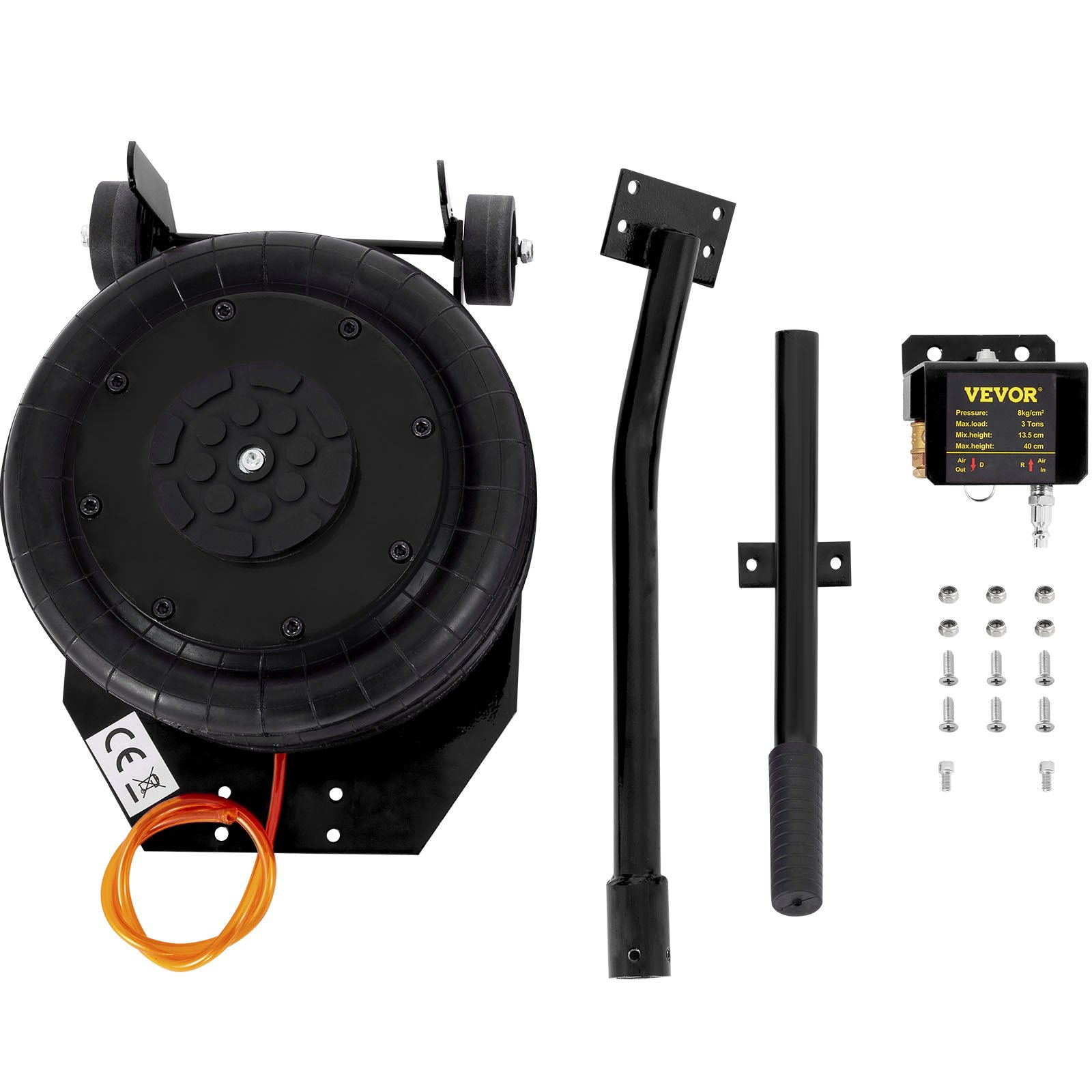 VEVOR 3T Wagenheber Pneumatisch Druckluft Rangierwagenheber Hebebühne Druck Luft