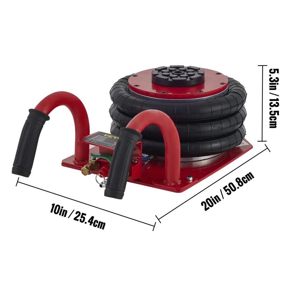 VEVOR 3T Pneumatischer Wagenheber 145Psi Druckluftheber 3 Ringe Druckluft Drehbaren Hebebühne Pkw