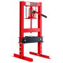 VEVOR Hydraulische Werkstattpresse 6 t H-Rahmen aus Kohlenstoffstahl Rot, 4 Höhenstufen 50–230 mm, Hydraulikpresse mit Beweglicher Pressplatte und Rutschfestem Griff, zum Biegen Richten Pressen