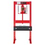 VEVOR Hydraulische Werkstattpresse 6 t H-Rahmen aus Kohlenstoffstahl Rot, 4 Höhenstufen 50–230 mm, Hydraulikpresse mit Beweglicher Pressplatte und Rutschfestem Griff, zum Biegen Richten Pressen