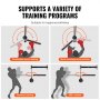 VEVOR Box-Spinning-Bar zur Wandmontage, Spinning-Bar mit Punchingball, Verstellbarer Box-Geschwindigkeitstrainer, Reflex-Boxstange mit Handschuhen, Box-Trainingsgerät für Kickboxen, MMA, Fitness