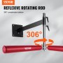 VEVOR Wandhalterung Boxen Reflexstange, Boxen Speed Trainer Boxen Spinning Bar mit Handschuhen, Wandmontage Trainingsgeräte für Boxtraining Kickboxen, MMA, Stressabbau & Fitness Schwarz & Rot