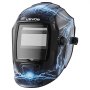 VEVOR Automatik Schweißhelm, 93x43 mm True Color, Solar Schweißermaske, 2 Lichtbogensensoren, DIN 4/9-13 für WIG-, MIG- & ARC-Schweißschleifen – CRIUS-Serie (blaues Blitzmuster)