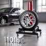 VEVOR Reifenregal 50 kg Traglast Reinigungsständer aus Kohlenstoffstahl Ideal für Limousinen und SUVs, Passend für Reifen Φ 23,5–43,5 Zoll, mit 3 Drehbaren Stützrollen für Detailpflege und Politur