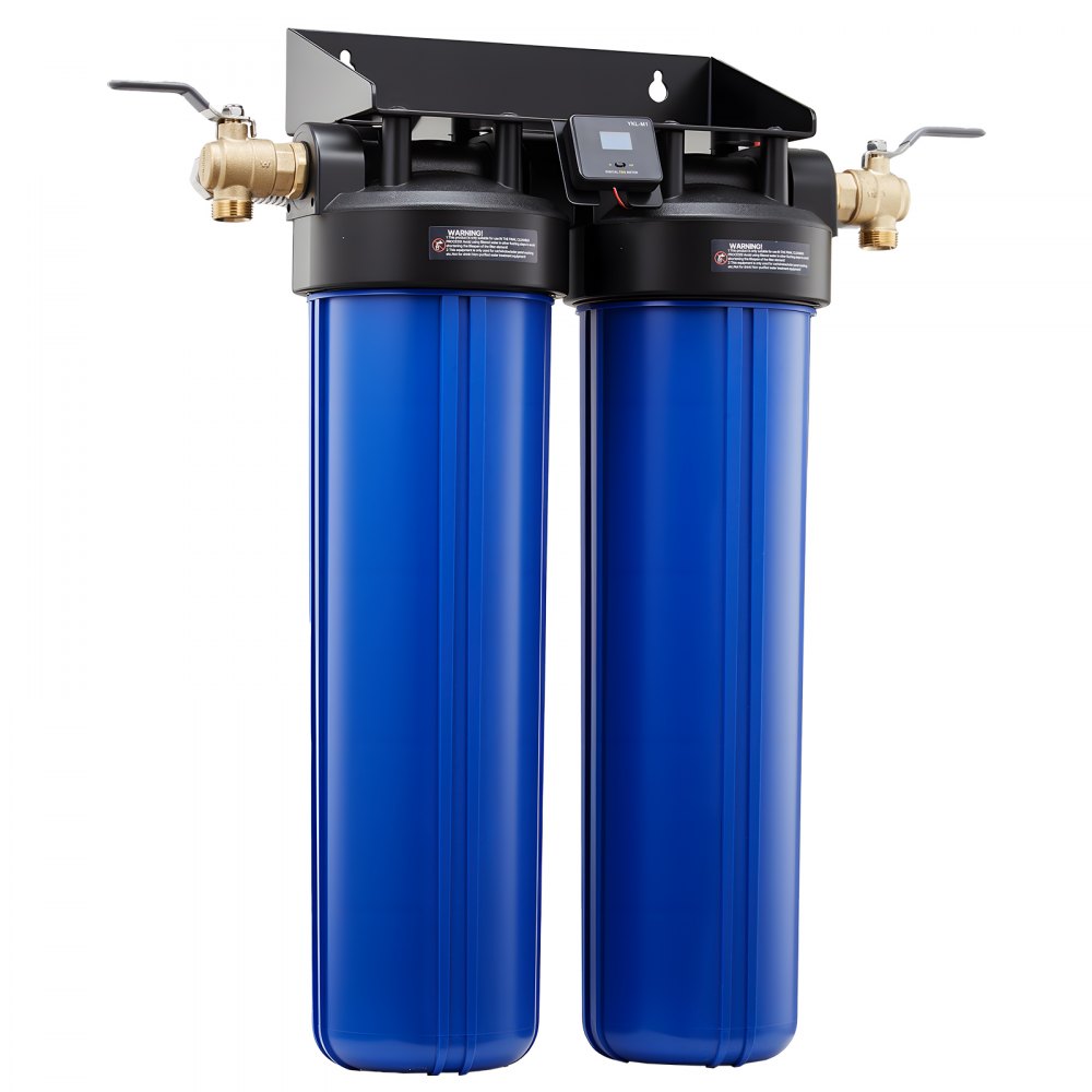 VEVOR Deionisiertes Wassersystem für Autowäsche 1250 L, Deionized Autowaschanlage mit Dualen 4L Gemischten DI-Harz-Filterkartuschen, Entionisiertes Wassersystem mit Bypass-Ventil für KFZ Motorrad Boot