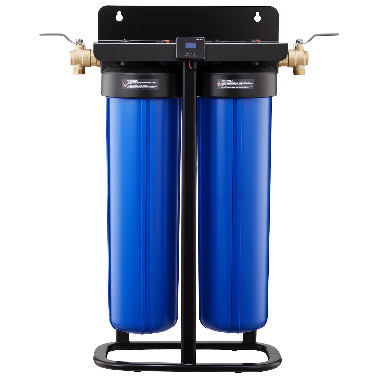 VEVOR Deionisiertes Wassersystem für Autowäsche 1250 L, Wasserdeionisierer für Autowäsche mit Dualen 4L Gemischten DI-Harz-Filterkartuschen, Deionized Autowaschanlage mit Standfuß & Bypass-Ventil