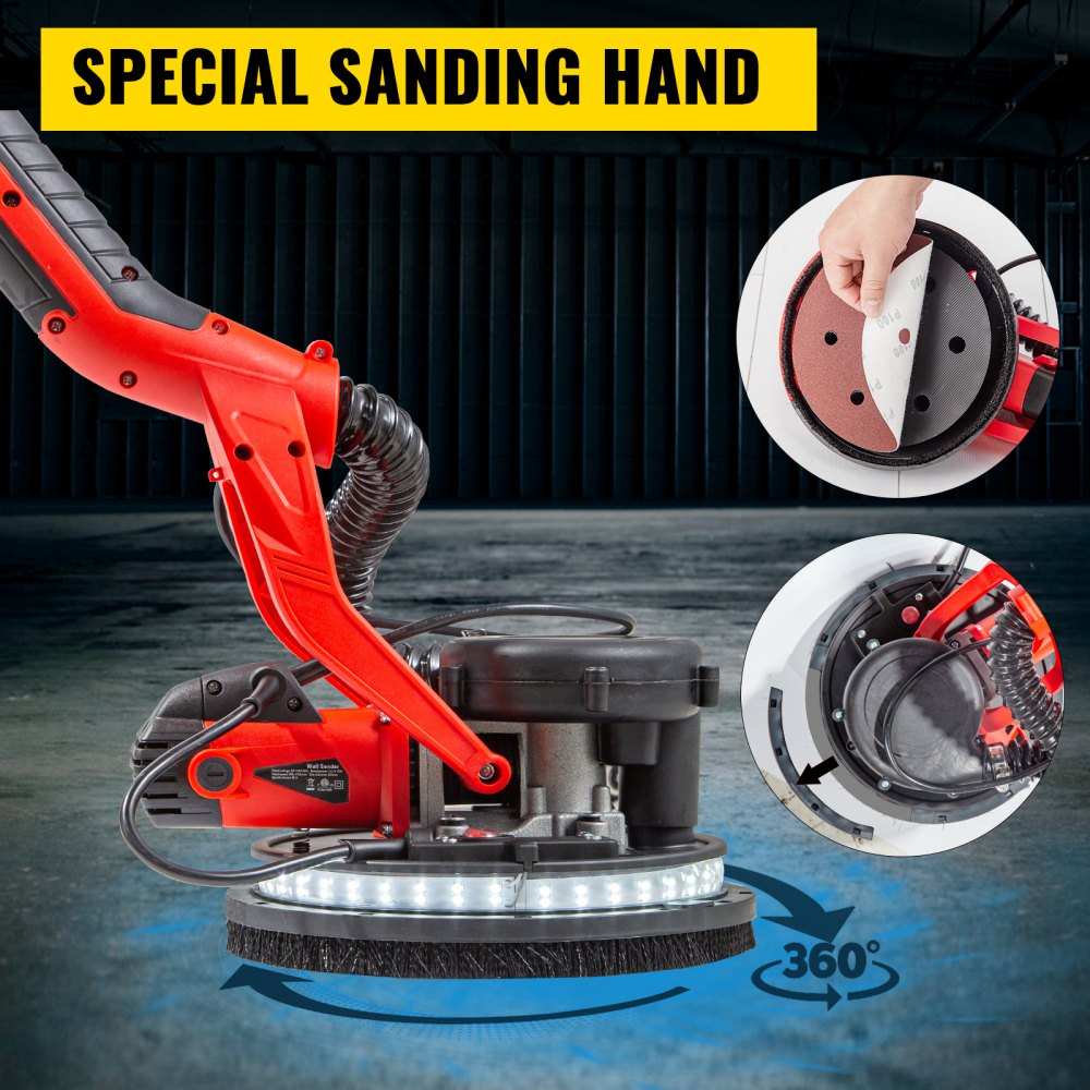 Langhalsschleifer Wandschleifer Deckenschleifer Trockenbauschleifer 750w 225mm