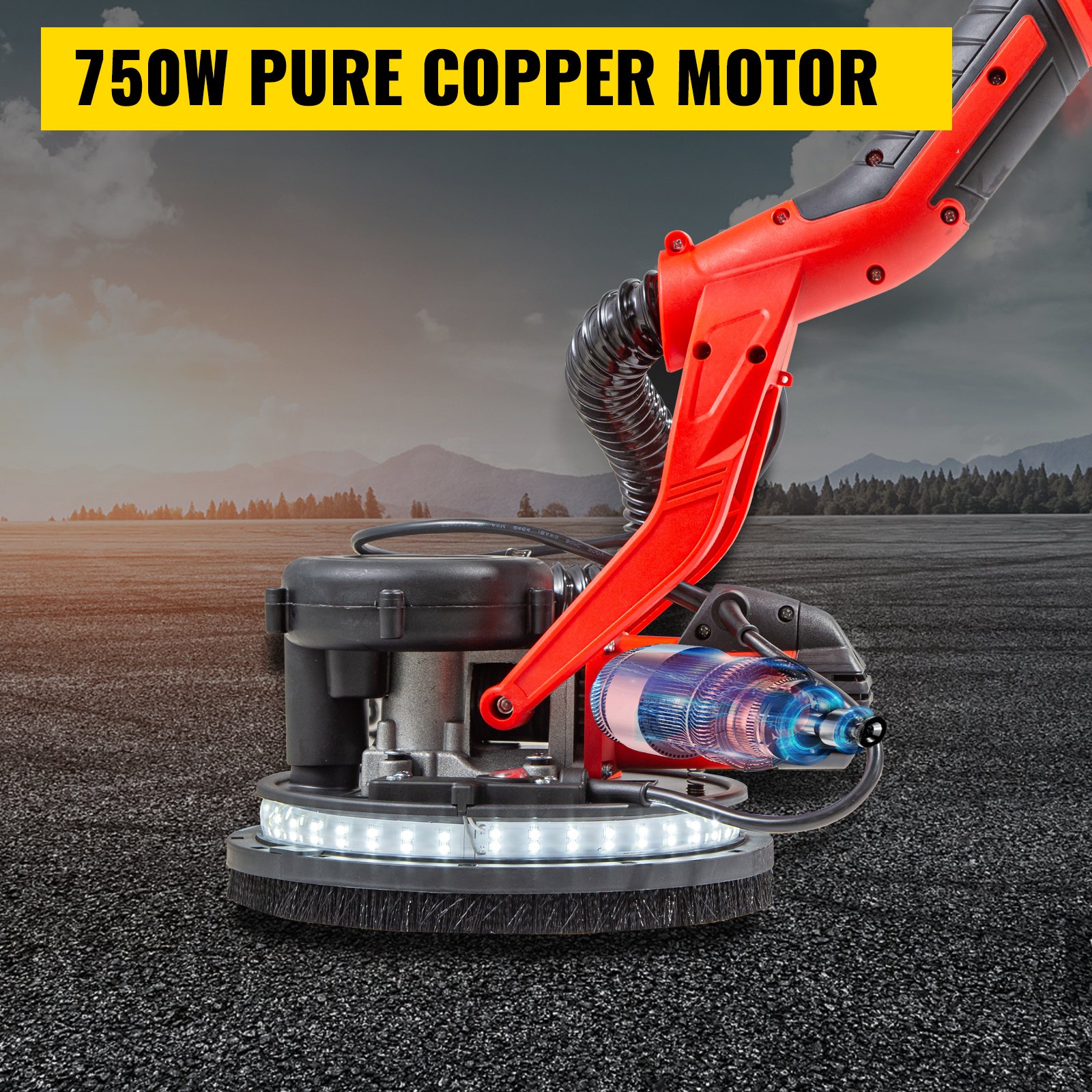 Langhalsschleifer Wandschleifer Deckenschleifer Trockenbauschleifer 750w 225mm