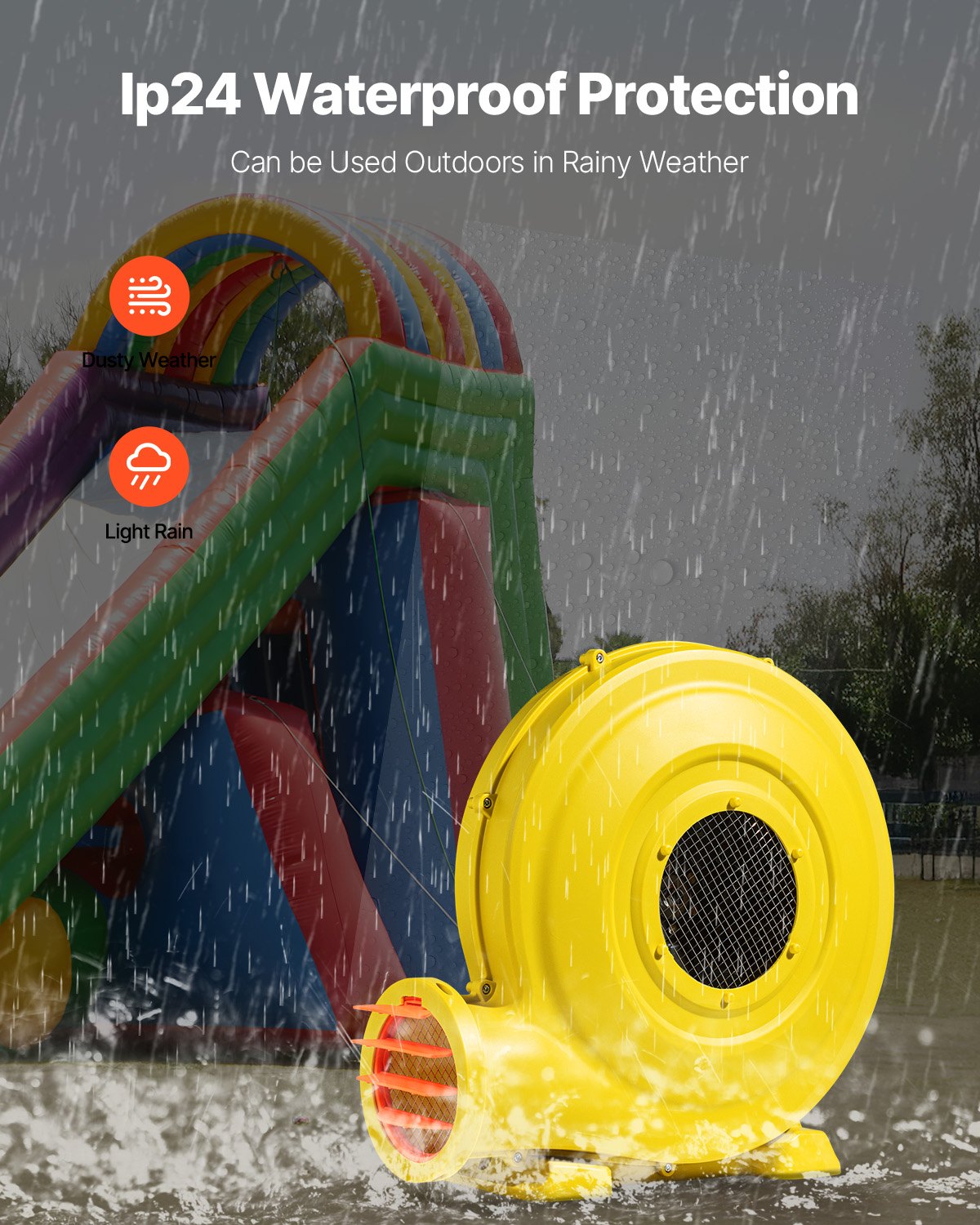 VEVOR Air Blower, 870W & 950W, 1.3 HP Air Pump, Commercial Air Blower for Bouncy Castles, 3300 RPM, Continuous Blower Wind Machine, Electric Air Blower Fan for Inflatable Toys