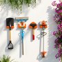 VEVOR 2 Stk. Gerätehalter Werkzeughalter 41kg Tragkraft 15x15x10cm Orange, Zur Wandmontage, Kohlenstoffstahlkonstruktion, Mit Schrauben & Dübeln, Elektrowerkzeug Aufhänger für Garage Werkstatt Lager