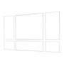 VEVOR Wandform-Set, 3er-Pack, 78,99/80,01/60,96/90,93cm Stuckleisten aus Lackierbarem Polystyrol, Wandleiste, Zierleiste für Wände, Friesleisten für Wohnzimmer, Schlafzimmer, Zuhause, Weiß