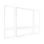 VEVOR Wandform-Set, 3er-Pack, 78,99/80,01/60,96/90,93cm Stuckleisten aus Lackierbarem Polystyrol, Wandleiste, Zierleiste für Wände, Friesleisten für Wohnzimmer, Schlafzimmer, Zuhause, Weiß