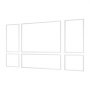 VEVOR Wandform-Set, 3er-Pack, 57,91/121,92/143 cm Stuckleisten aus Lackierbarem Polystyrol, Wasserfeste Wandleiste, Zierleiste für Wände, Friesleisten für Wohnzimmer, Schlafzimmer, Zuhause, Weiß