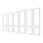 VEVOR Wandform-Set, 6er-Set 61x61cm u. 61x137cm Stuckleisten aus Lackierbarem Polystyrol, Wasserfeste Wandleiste, Zierleiste für Wände, Friesleisten für Wohnzimmer, Schlafzimmer, Zuhause, Weiß