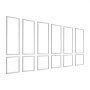 VEVOR Wandform-Set, 6er-Set 61x61cm u. 61x137cm Stuckleisten aus Lackierbarem Polystyrol, Wasserfeste Wandleiste, Zierleiste für Wände, Friesleisten für Wohnzimmer, Schlafzimmer, Zuhause, Weiß