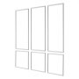 VEVOR Wandform-Set, 3er-Set 61x61 cm & 61x138 cm Stuckleisten aus Lackierbarem Polystyrol, Wasserfeste Wandleiste, Zierleiste für Wände, Friesleisten für Wohnzimmer, Schlafzimmer, Zuhause, Weiß